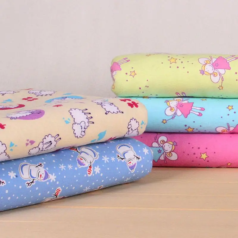 1 метр Цветочная фея мультфильм хлопчатобумажная ткань для Diy Детская одежда