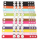 Мужской кожаный браслет с тремя кнопками, 18 мм