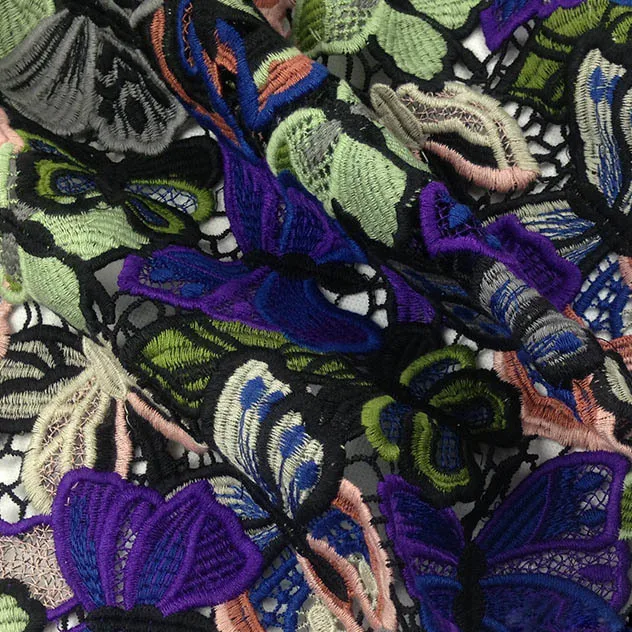 Роскошные красочные бабочки hevery ткань вышивки/вышитые домашние действия роль ofing