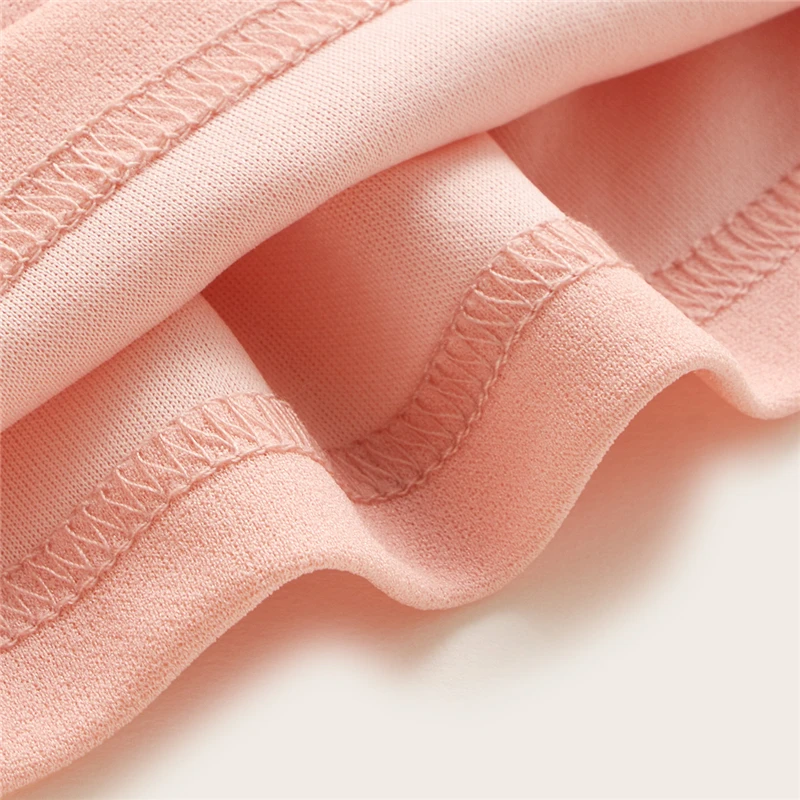 SHEIN элегантный пастельный розовый гофрированный Холтер с открытыми плечами, многослойный топ с расклешенными рукавами, блузка, женские весенние облегающие Сексуальные вечерние блузки