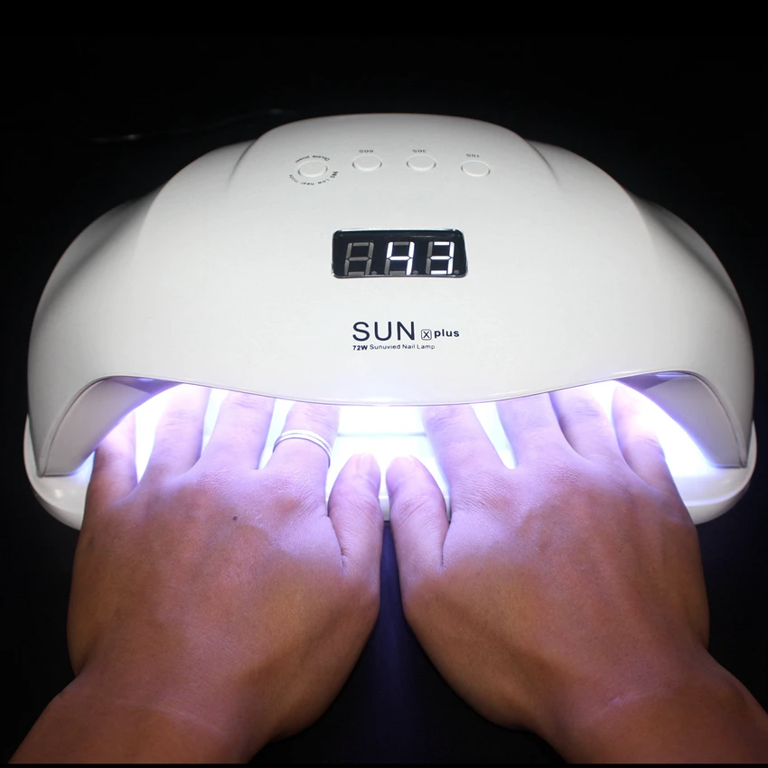 72W LED UV Nail Gel Curing Lamp Polish Dryer Art Machine Quick-Drying Comfortable Manicure | Красота и здоровье