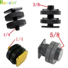 Адаптер для вспышки, крепление-адаптер для фотостудии, 14 дюйма, 38 дюйма, 58 дюйма, с двойным слоем для вспышки