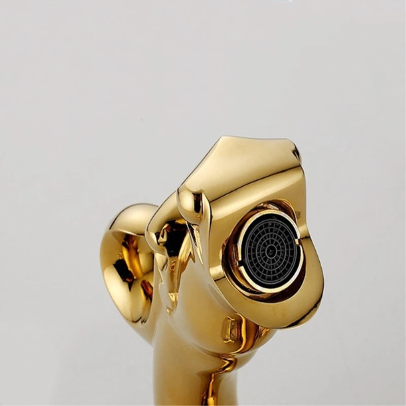 Antique Gold Plating Dragon Design Basin Faucet Luxury Decorative Crystal Bathroom Dual Handle Faucets Mixer Water Tap SE-8613 |
