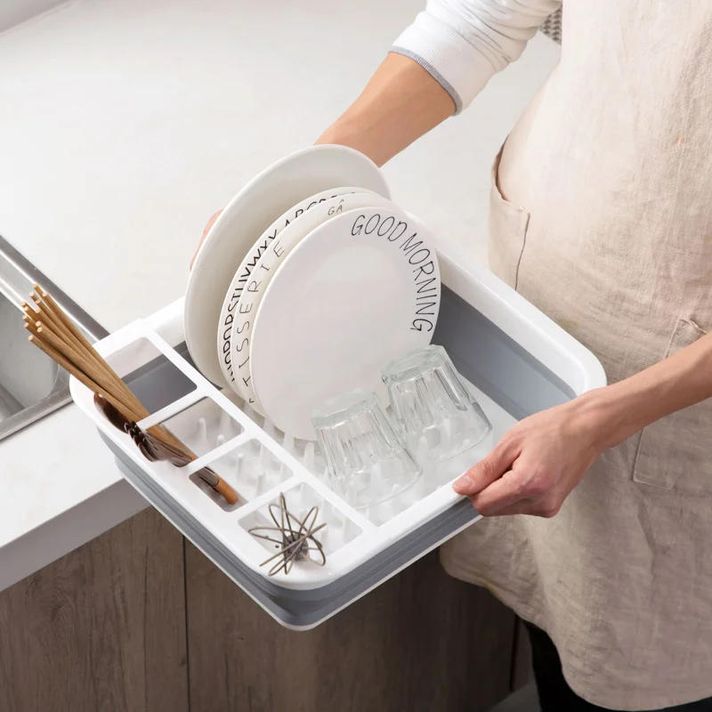 Складная кухонная посуда сливная стойка для столовых приборов коробка хранения