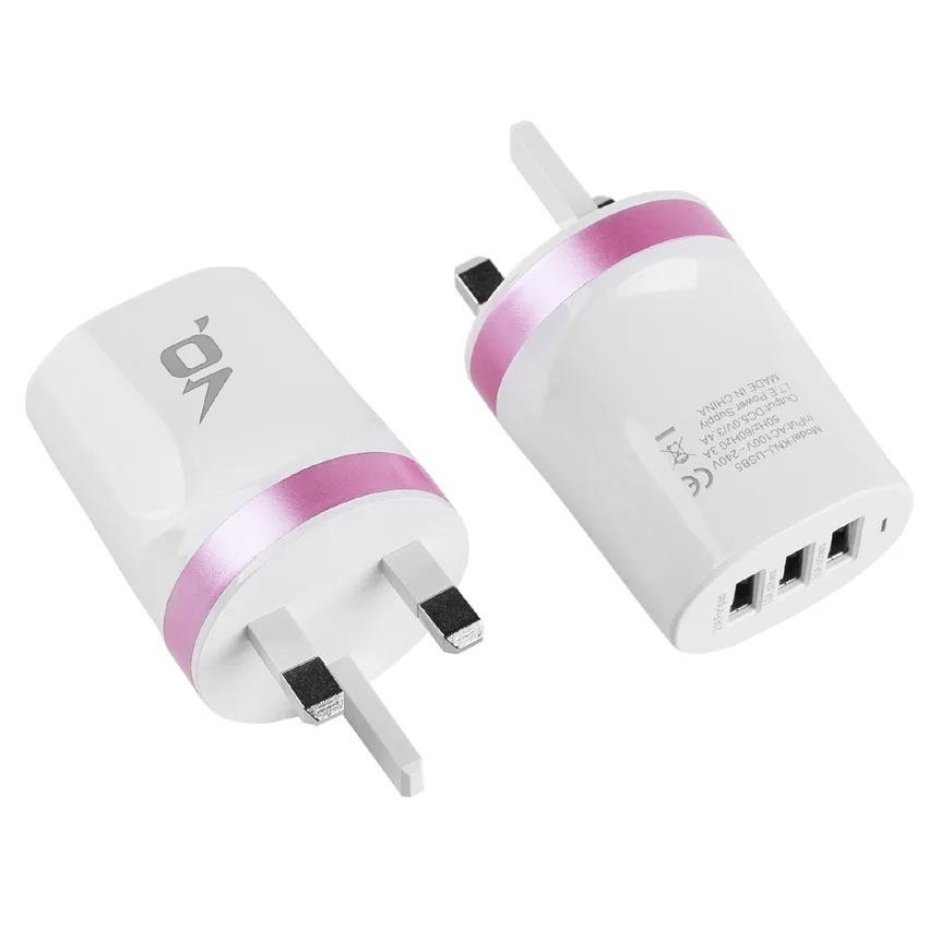 Многофункциональное зарядное устройство 2 1 а 3USB для Великобритании США ЕС