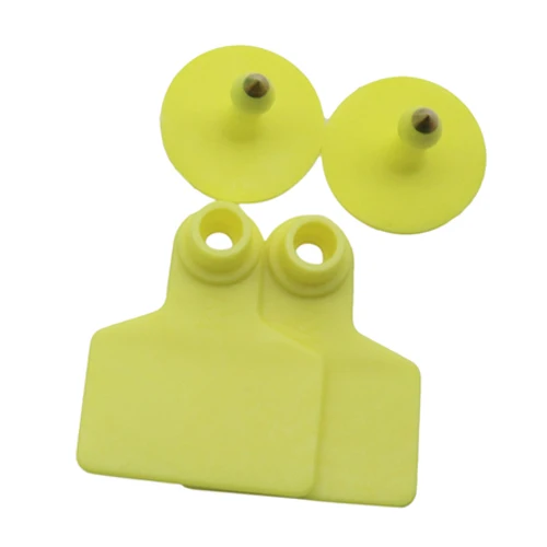 Yellow 10 комплектов без слова свиньи уши вывеска медные серьги голова свиньи оборудование идентификационные карты животного 41x50 мм для прикрепления бирок к ушам животных - Цвет: Yellow