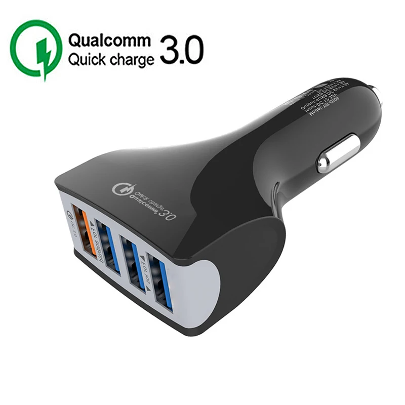 Автомобильное зарядное устройство с 4Usb портами Разветвитель Usb QC 3 0 быстрое для