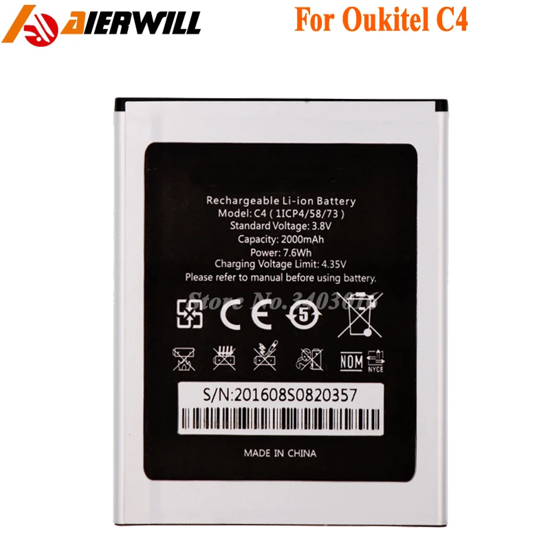 Аккумулятор для Oukitel C4 аккумулятор 2000 мАч|battery for|oukitel batterybattery oukitel |