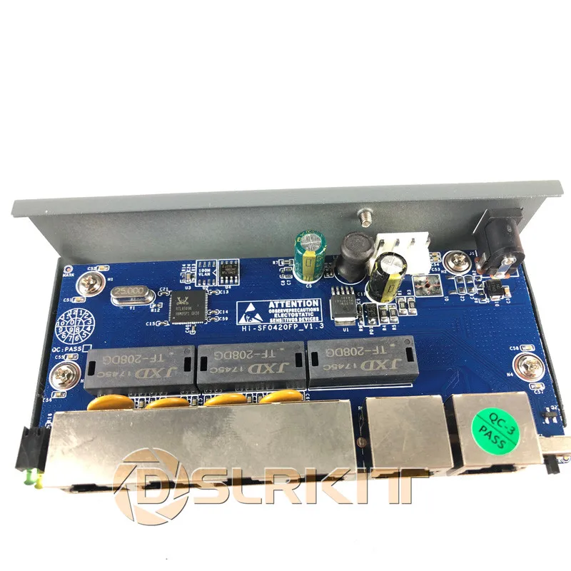 DSLRKIT 250 м 6 портов 4 PoE переключатель инжектор питания по Ethernet без адаптера питания