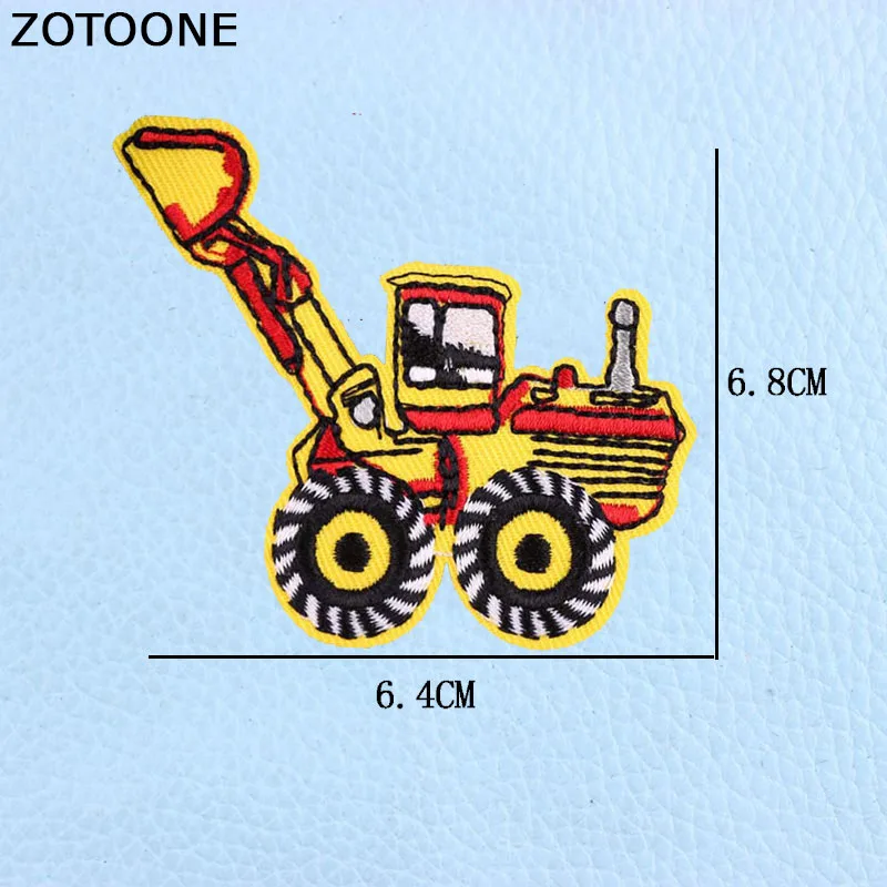 Серебристый ZOTOONE/крутые нашивки с мультипликационным автомобилем для детей, железная аппликация, нашивки с вышивкой, одежда в стиле панк, значки на заказ для мальчиков E - Цвет: Серебристый