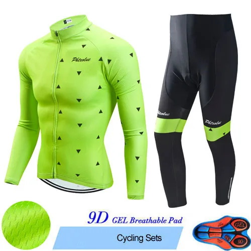 Cycling Set Phtxolue, набор для велоспорта, Мужская одежда для велоспорта, одежда для велоспорта, дышащая, анти-УФ, одежда для велоспорта, с длинным рукавом, наборы для велоспорта - Цвет: Cycling Set