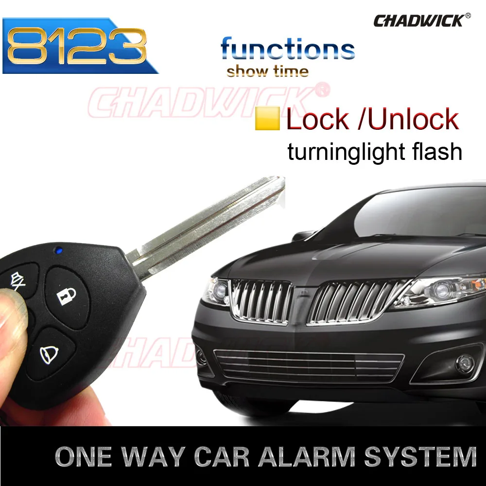 Односторонняя Автомобильная сигнализация CHADWICK 8123 для Toyota#2 пустой ключ универсальная сирена Автоматическая безопасность бесключевая запись анти-угон 12 В постоянного тока