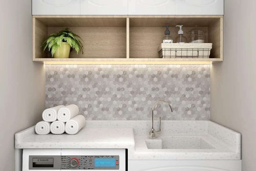 Vividtiles корка и плинтусных плитках и ПВХ Кухня бортиком, Плитки Украшенные душ камин 5-листы