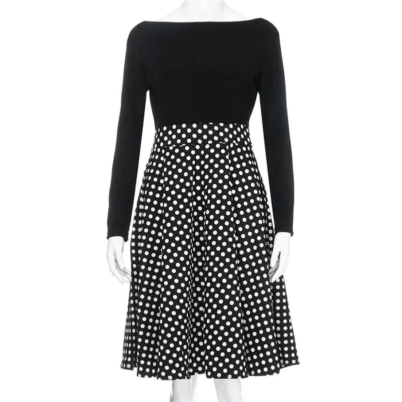 Женское платье с вырезом лодочкой robe femme повседневное элегантное до колена