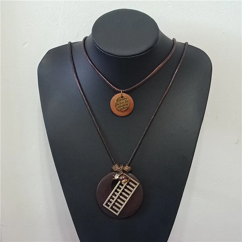 Новинка 2018 винтажное длинное ожерелье Модная бижутерия ручной работы веревка