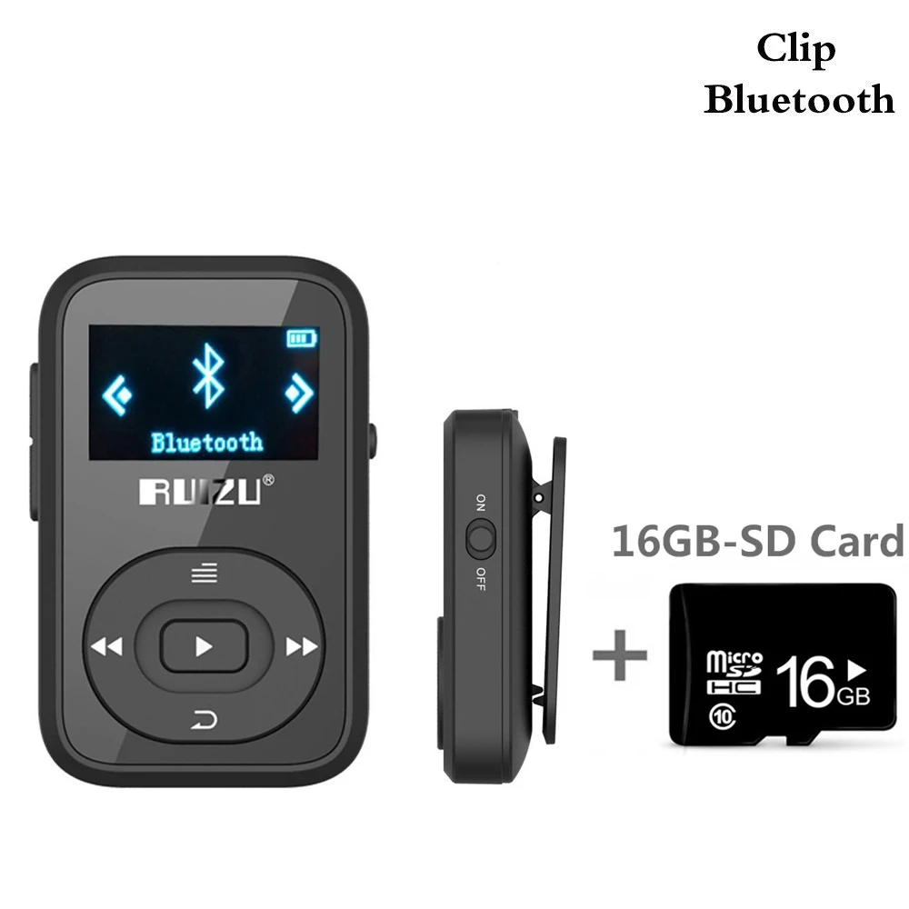 RUIZU X26 Bluetooth MP3 плеер 8 Гб Спортивный mp3 музыкальный с рекордером FM радио