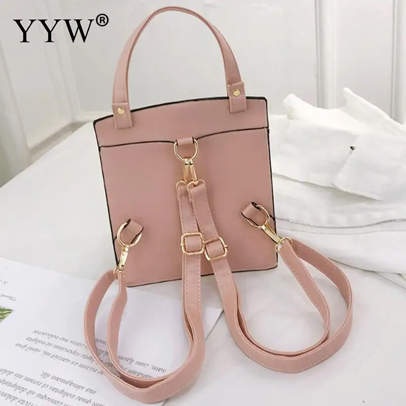 YYW пластиковый прозрачный рюкзак из ПВХ женский мини-рюкзак для покупок розовый