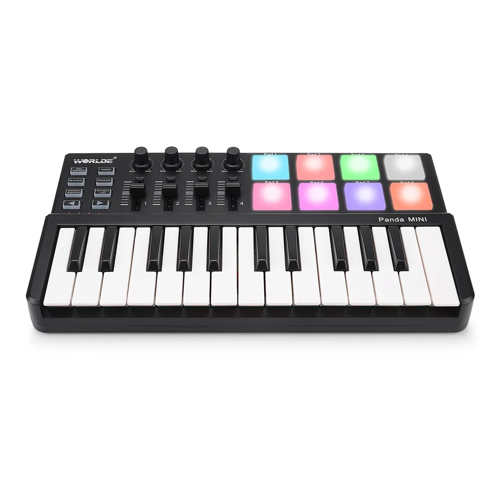 25 клавиш USB MIDI клавиатура контроллер с 8 барабанов Pad|controller control|controller midicontrole usb |