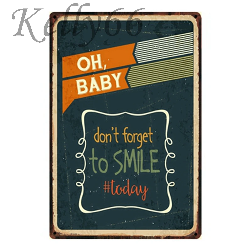 

[ Kelly66 ] Quote Motivational Vintage Metal Sign Poster Home Decor Bar Wall Claft Art Painting 20*30 CM Size y-1187