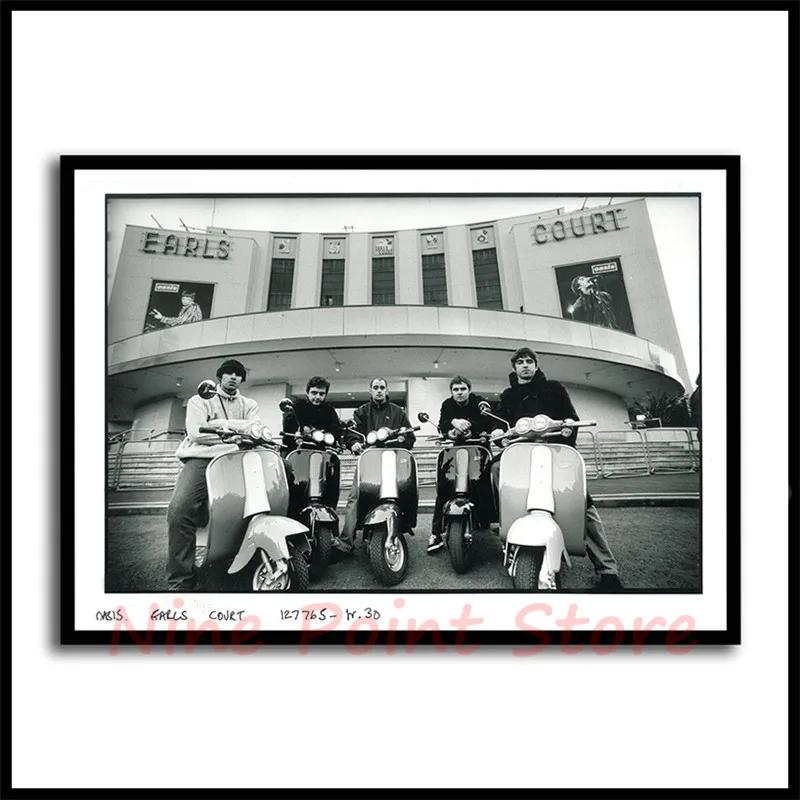 Oasis rock music бумажные постеры для бара кафе гостиной столовой декоративные картины без рамы - Цвет: Коричневый