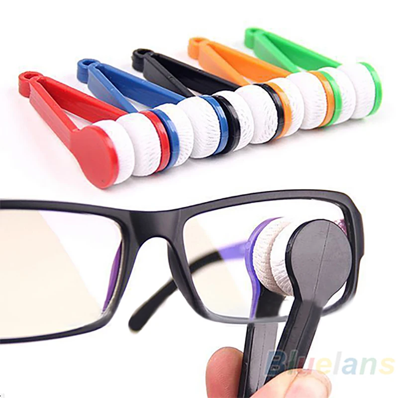

1pc Mini Two-side Glasses Brush Microfibre Sunglasses Spectacles Cleaner Glasses Eyeglass Cleaner Brush Screen Rub Cleaning Tool