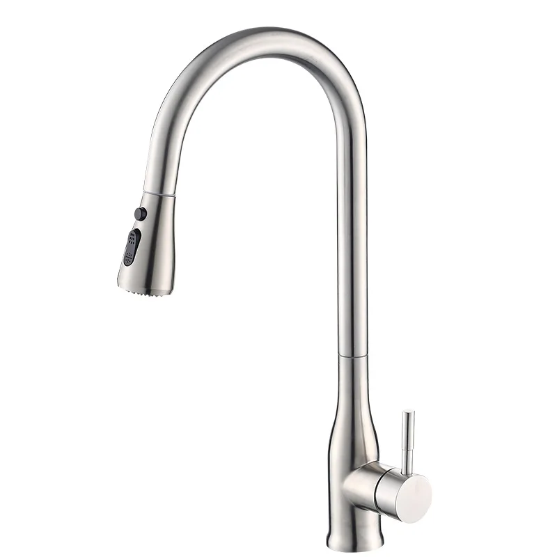 

304 stainless steel vegetable basin draw cold hot faucet