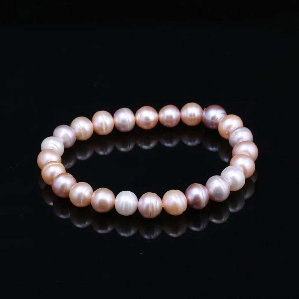 Браслеты из 100% натурального жемчуга шармы эластичная веревка браслеты