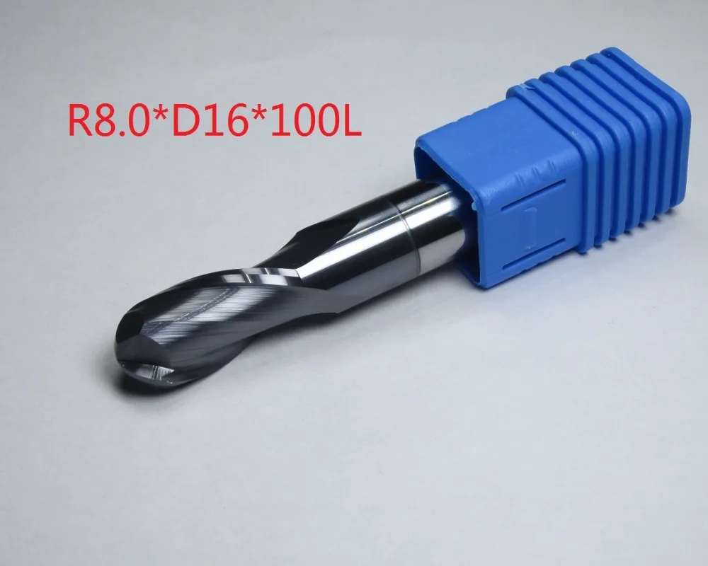 1PC HRC45 Carbide Ball Nose End Mills CNC machine ballnose milling cutter Diameter 1mm 4mm 6mm 10mm 16mm 20mm 45HRC freeshipping
