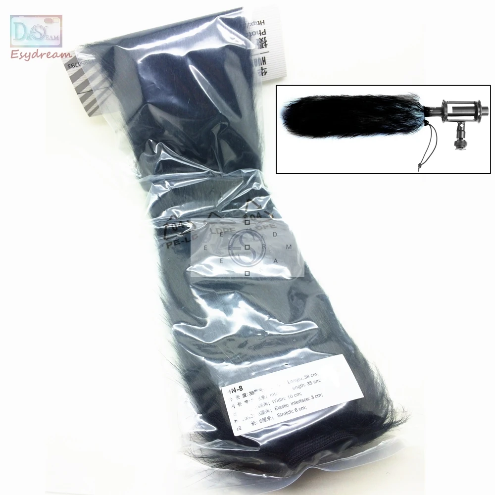 

Black 35CM Outdoor Furry Cover Windscreen Windshield Muff Deadcat Wind Shield