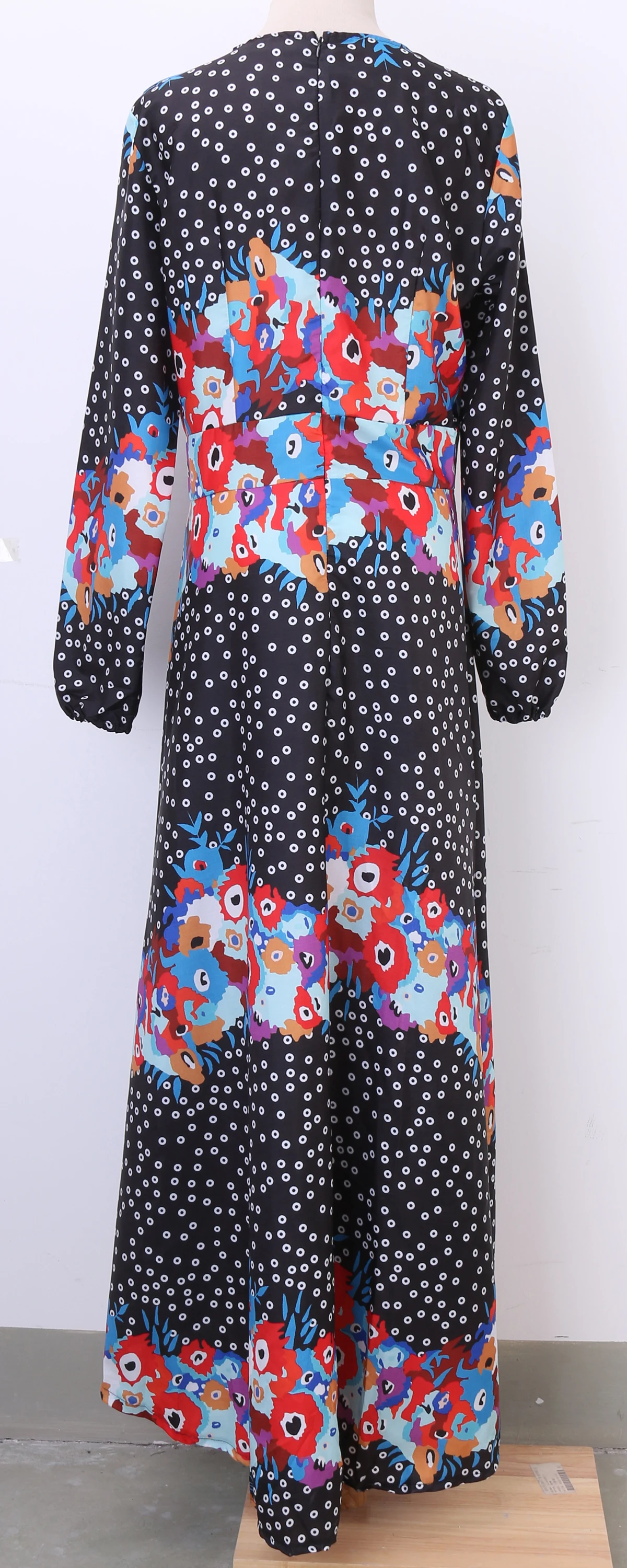 Повседневные женские платья с длинным рукавом Boho Maxi пляжные v-образным вырезом