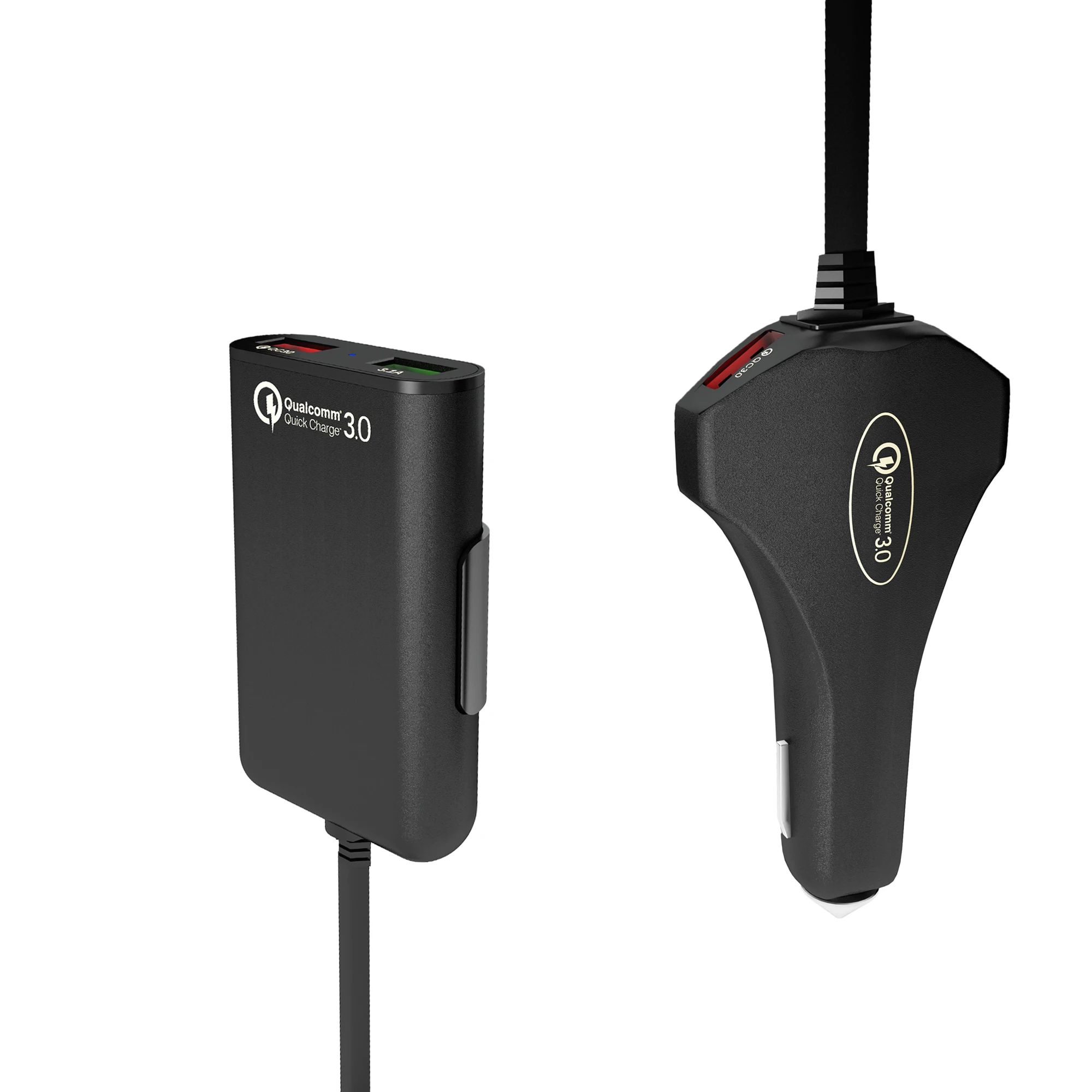 4 порта Быстрая зарядка 3 0 + 3.1A 1.8A USB Автомобильное зарядное устройство