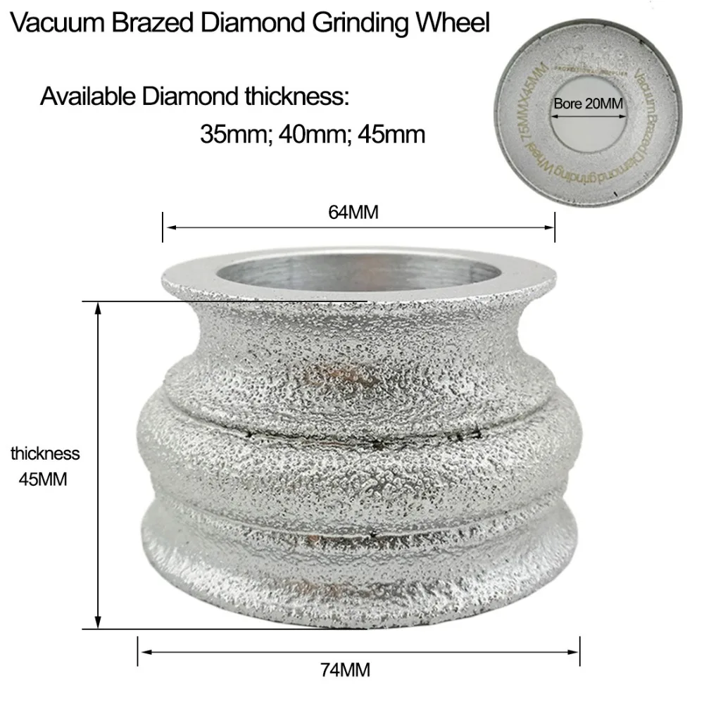 Алмазный ручной профиль диаметром 75 мм 35 40 45 мм|profile wheels|brazed diamonddiamond profile wheel |
