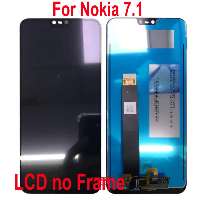 ЖК дисплей с дигитайзером на сенсорной панели 100% испытано рамкой для Nokia 7 1 TA 1100 1096
