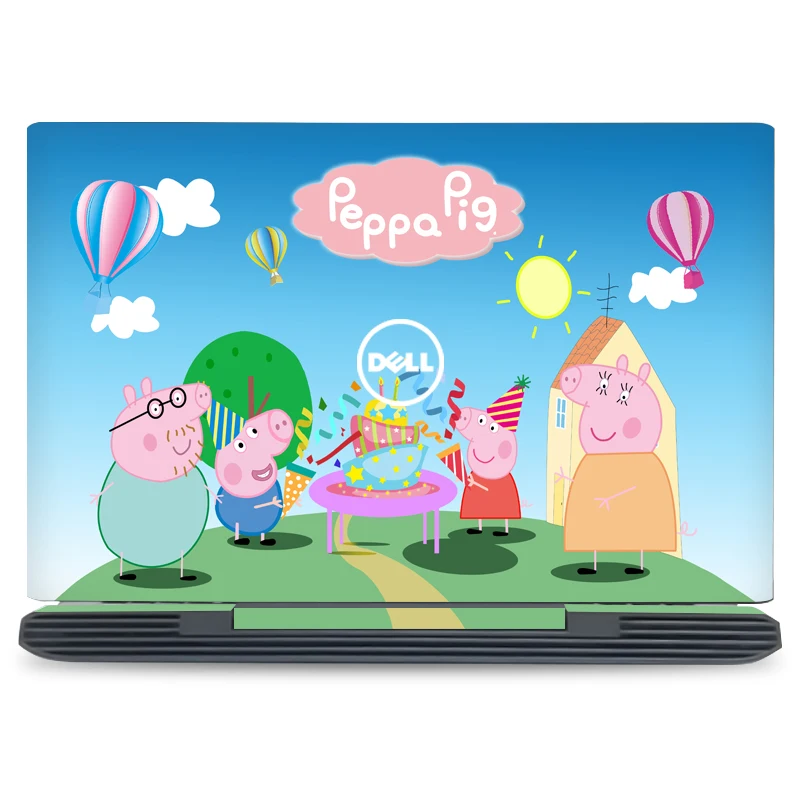 GOOYIYO- Горячая наклейка для ноутбука, верхняя виниловая наклейка, мультяшная цветная печать кожи для Dell Inspiron 7577 15 дюймов, Передняя Кожа