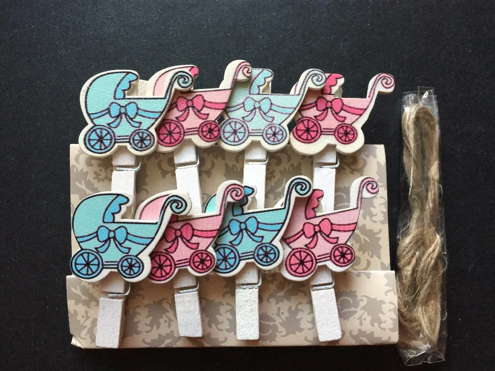 32 шт. Детские коляски древесины фото Зажимы деревянных колышков с пеньковой