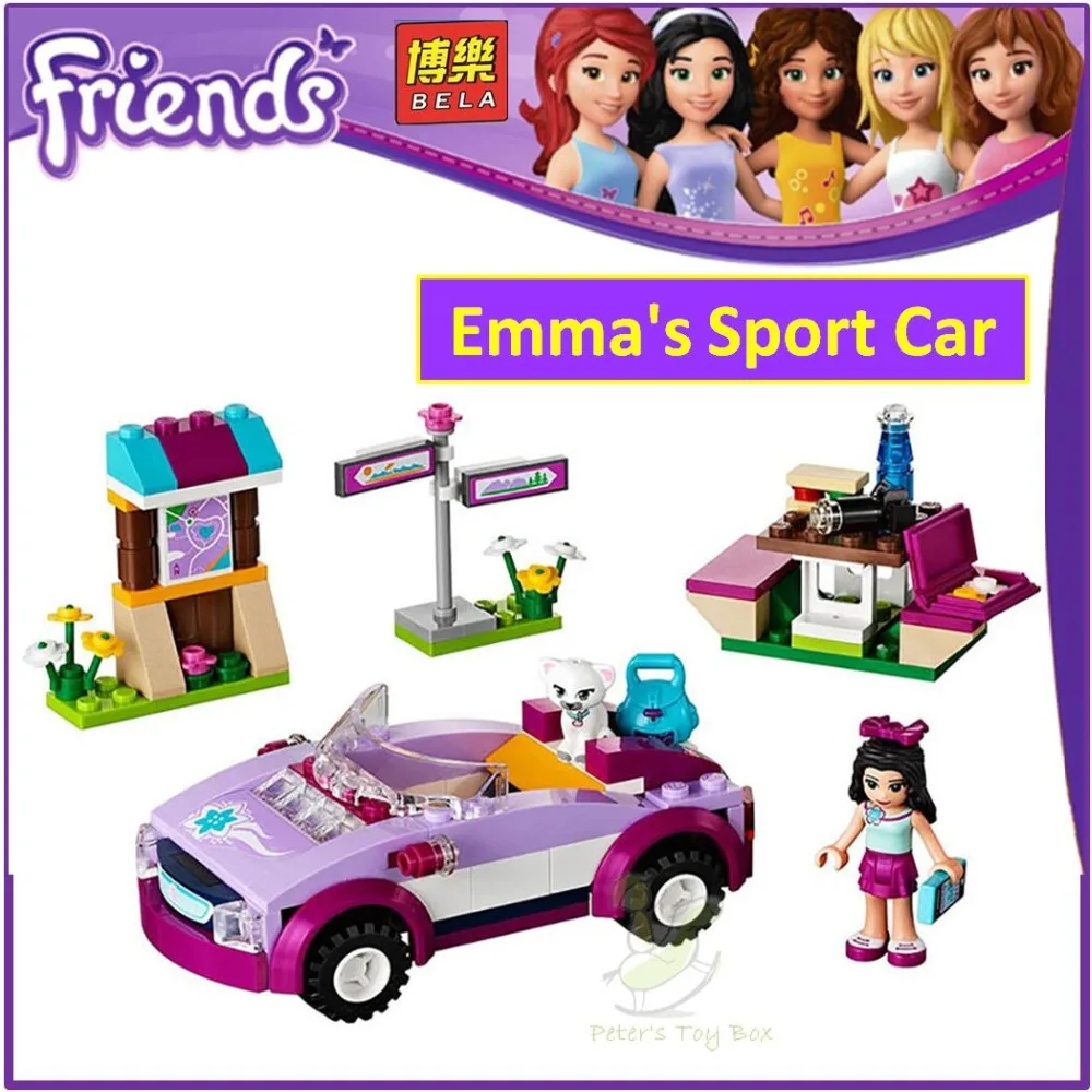Бела 10154 Совместимость друзья Эммы спортивный автомобиль 41013 Building Block Emma Mia