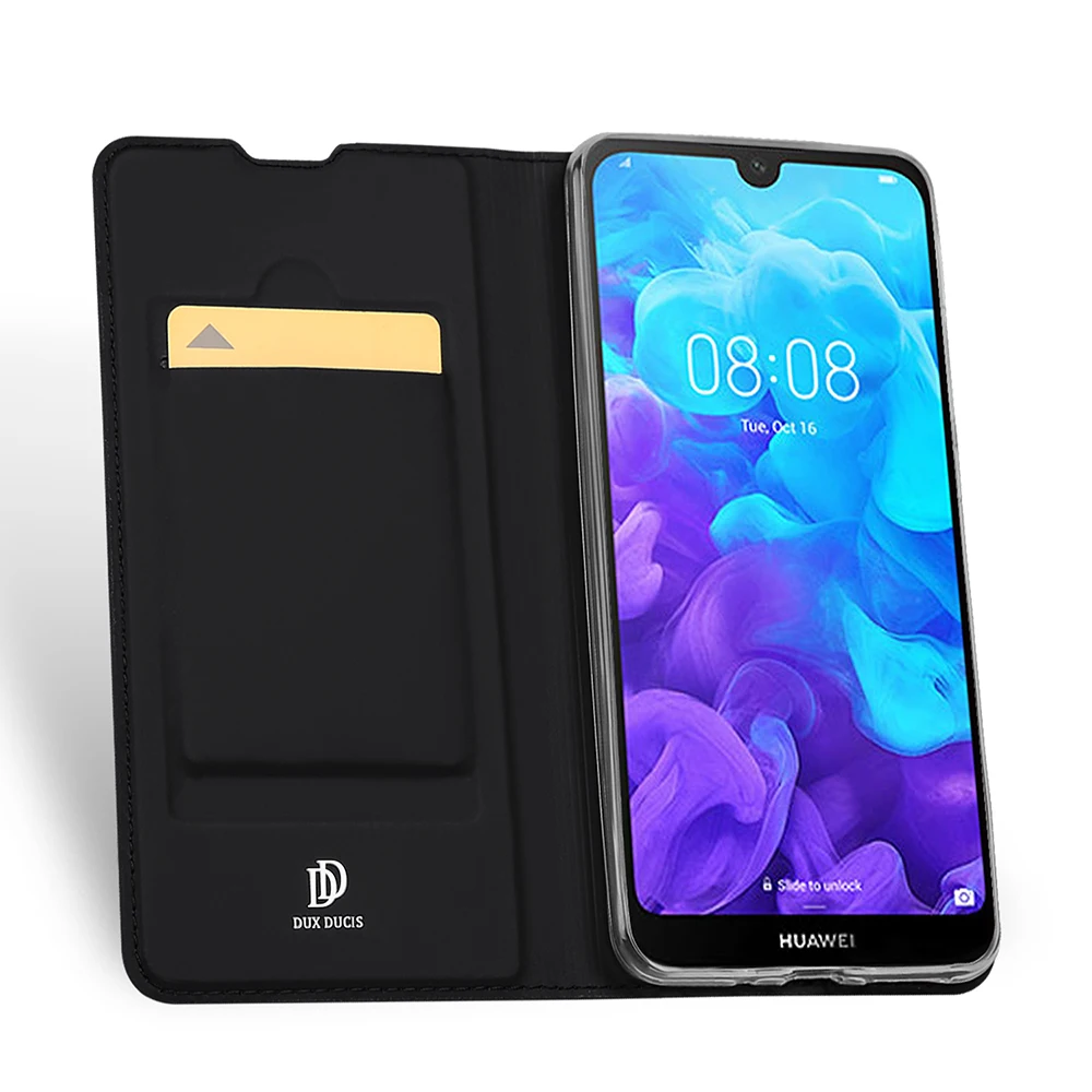 чехол на Huawei Honor 8S DUX DUCIS флип Чехлы для Роскошный PU кожаный кошелек Обложка хуавей
