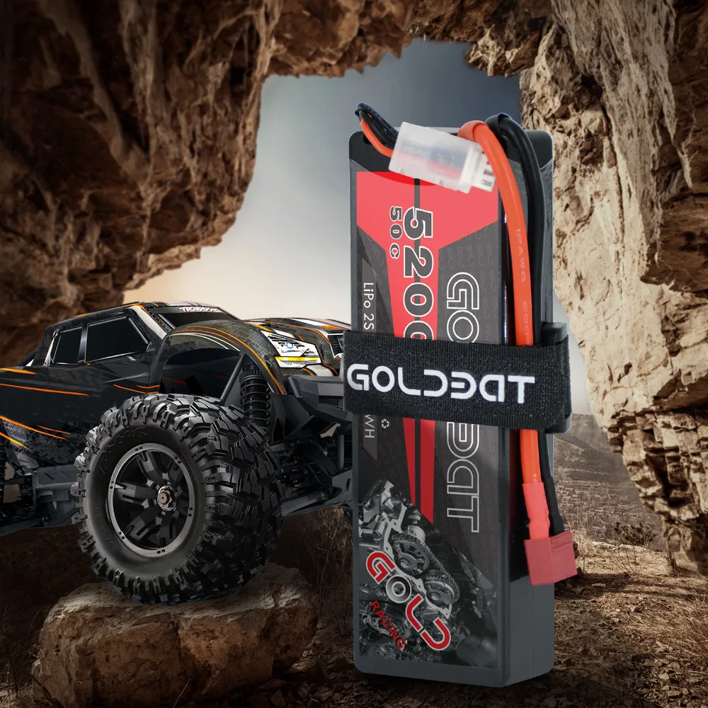 2 шт. Lipo аккумулятор GOLDBAT для RC 5200 мА/ч 7 4 В 50C 2S LiPo с разъемом Deans автомобилей