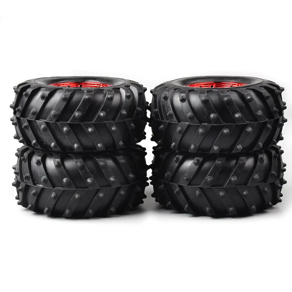 Резиновая шина и обод колеса RC 4 шт./компл. 12 мм шестигранный для HSP HPI 1/10 Bigfoot Monster