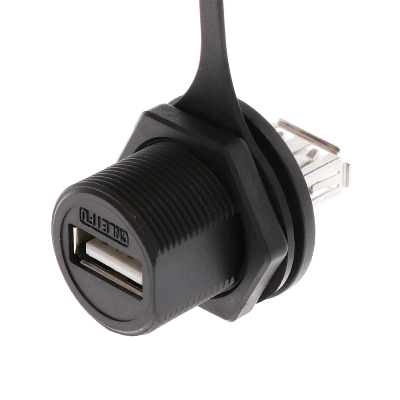 USB гнездовая розетка адаптер питания монтажный в панель Разъем Удлинитель USB 2,0 водонепроницаемый разъем IP67 с крышкой