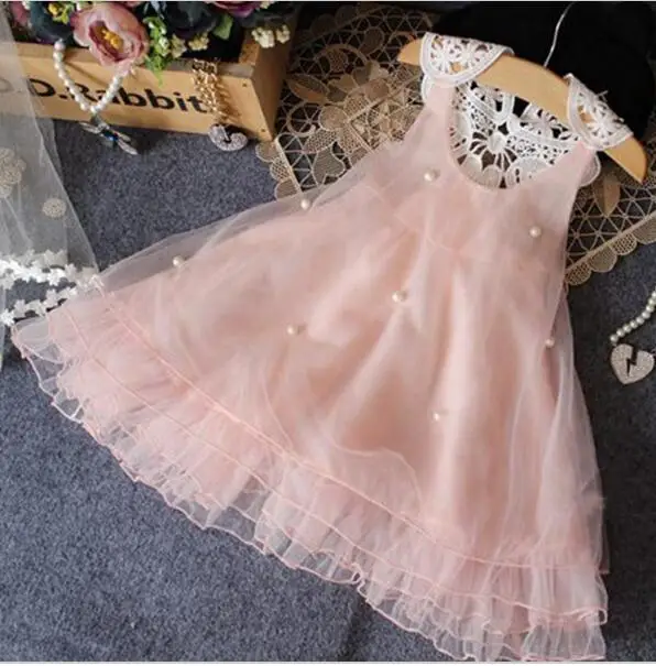 UNIKIDS одежда для маленьких девочек летние кружевные Детские платья принцессы с