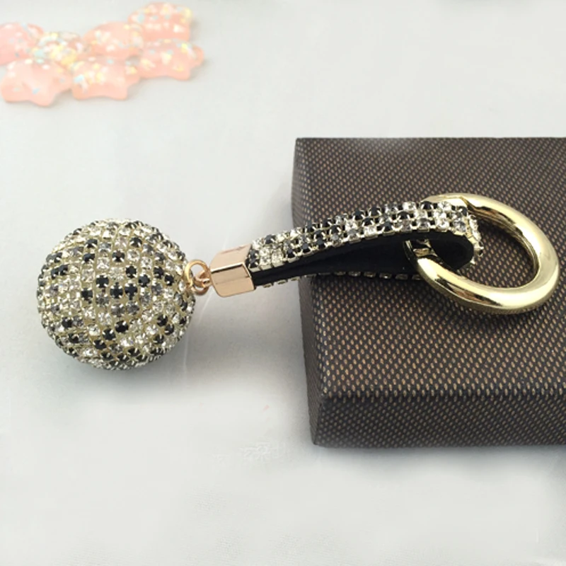 Full Ball Rhinestone Keychain Hand Charm Round Key Chain Bag Car Pendant Exquisitegifts for friends Holder | Украшения и