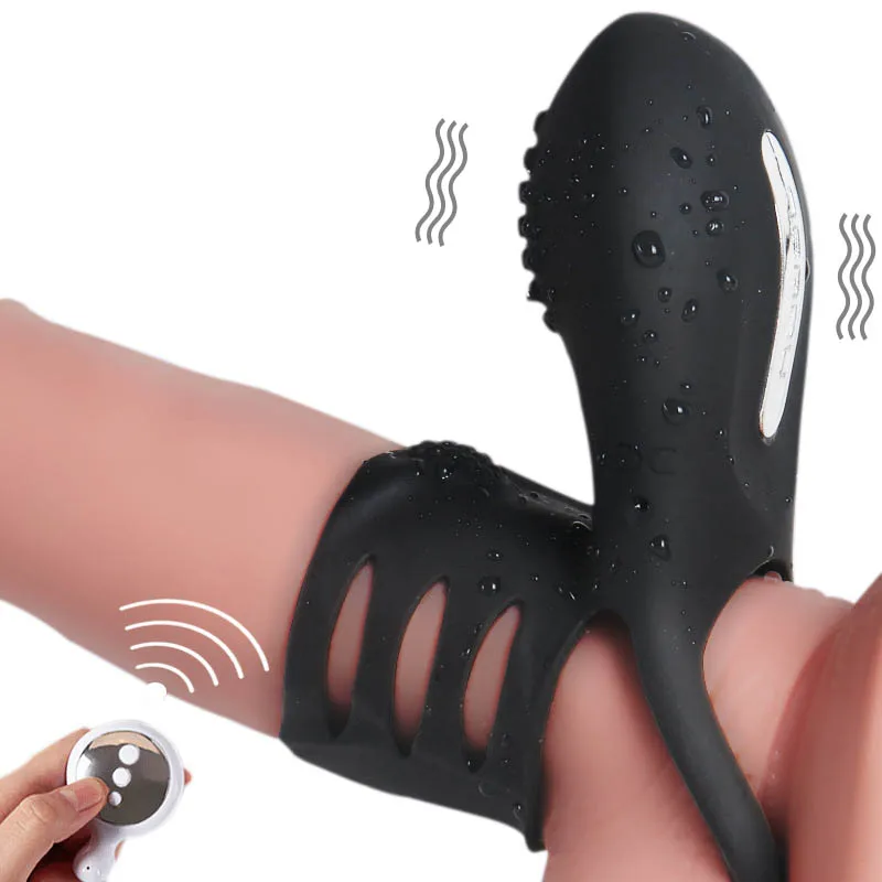 Мощный вибрирующий рукав для пениса с задержкой эякуляции вибратор кольцо секс