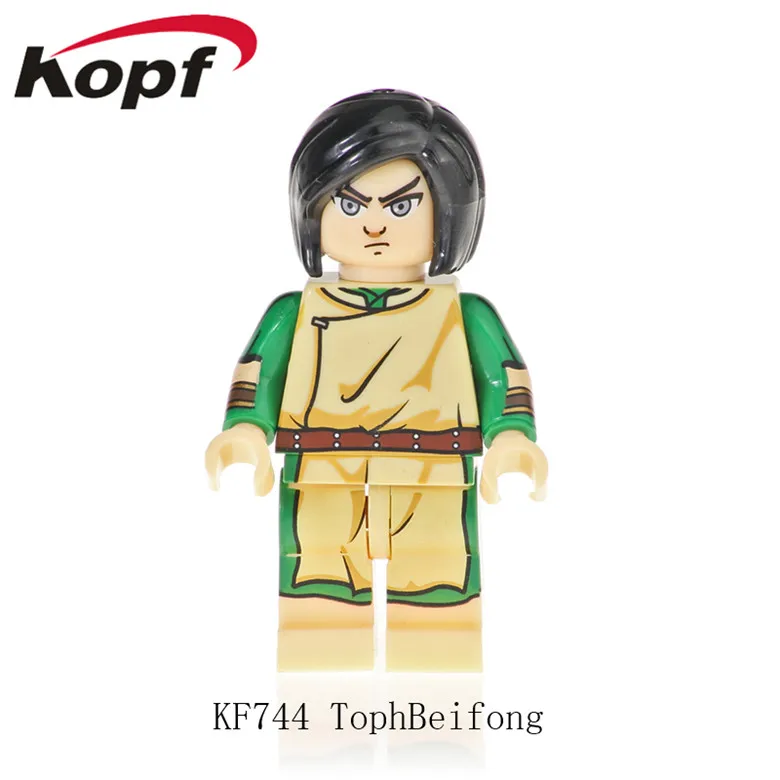 KF744 Without Box KF6070 Одиночная кирпичей Aang Katara TophBeifong Prince Zuko Sokka модель строительные блоки фигурки для обучающие игрушки для детей - Цвет: KF744 Without Box