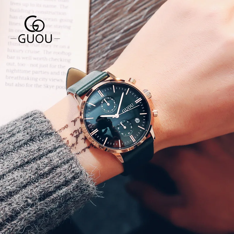 Креативные многофункциональные мужские часы повседневные кварцевые наручные