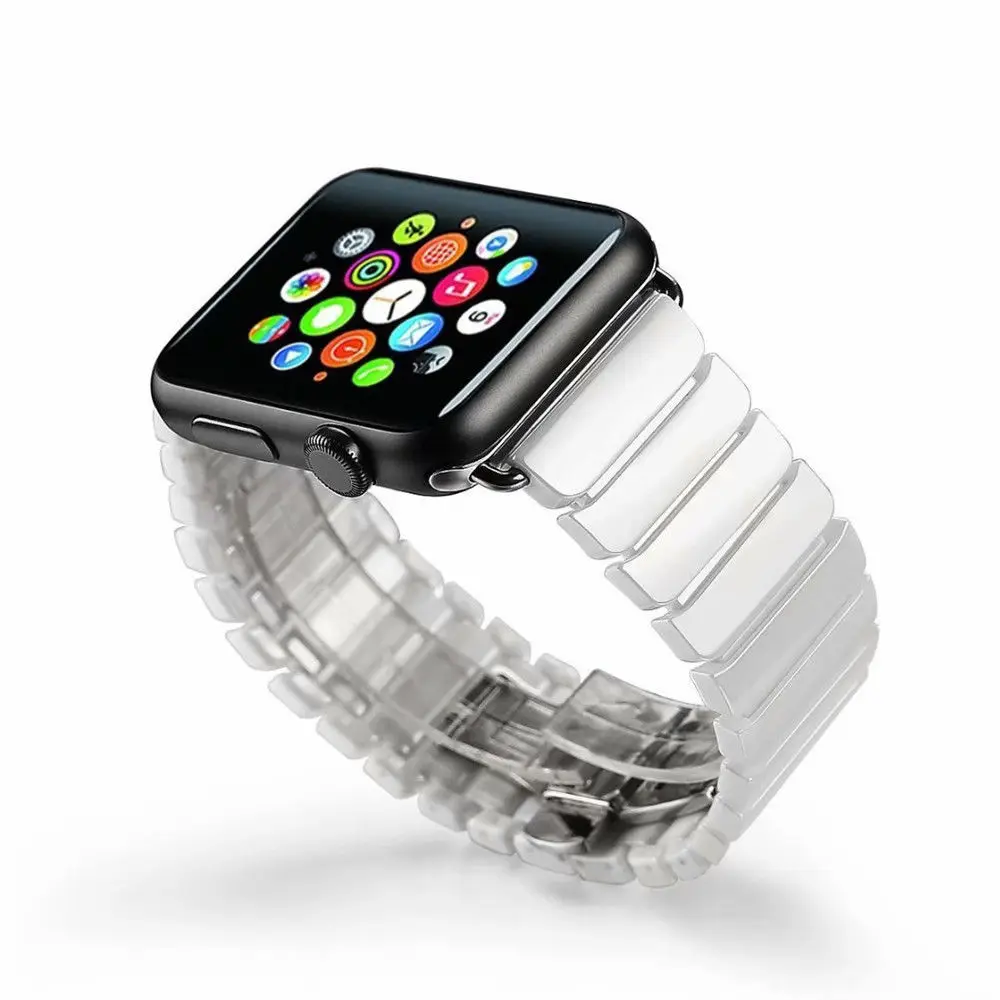 White Сменный керамический браслет для часов, ремешок для Apple iWatch, серия 4, 3, 2, 1, 40 мм, 42 мм, 38 мм, 44 мм - Цвет ремешка: White