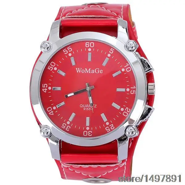 Elegant unique design artificial big face round quartz men leather watch casual perfect gift top quality free shipping | Наручные часы