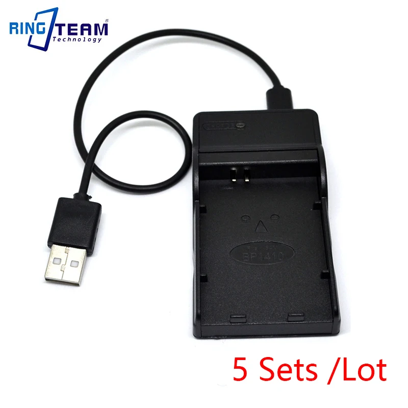 Зарядное устройство USB 5 компл./лот ED-BP1410 BP1410 с USB-кабелем 30 см для цифровых камер