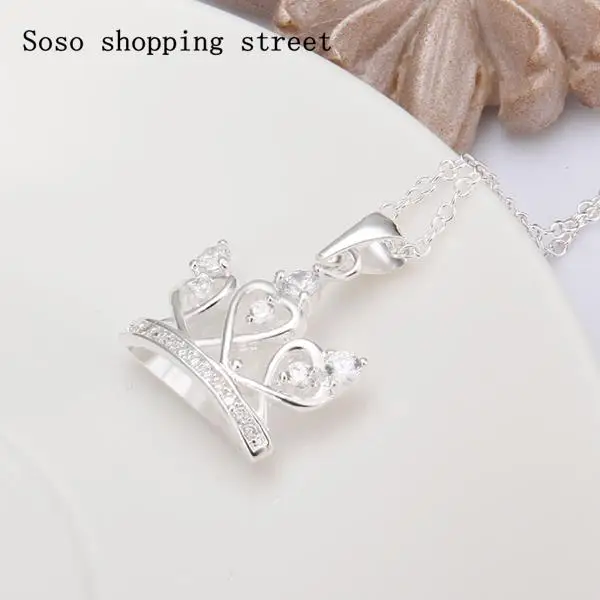 N373 Hot Sale!Free Shipping 925 Silver Necklaces &amp Pendants Fashion Sterling Jewelry Insets Necklace | Украшения и аксессуары