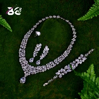 be 8 fashion new top quality wedding jewelry sets aaa cz flower design bridal earrings necklace african jewelry set s049